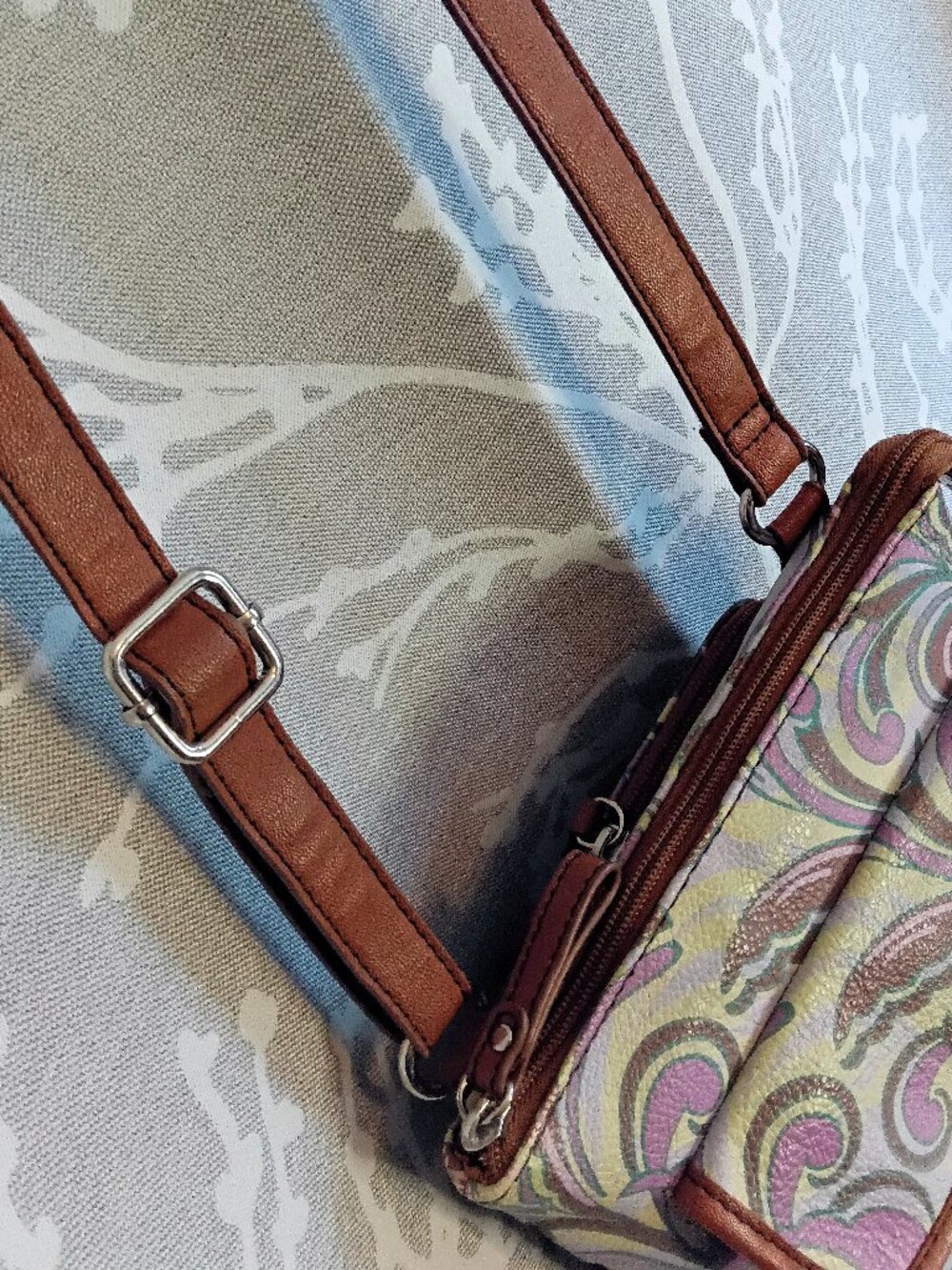 RELIC Boho Paisley Print Crossbody Bag | Adjustable Strap - Picture 6 of 14